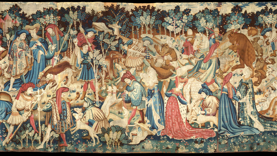 The boar and bear hunt, the Devonshire tapestries - 1430-1450