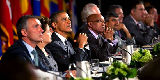 World Leaders, including Rakesh Rajani, at the launch of the Open Government Partnership in 2011